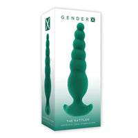 gender x the rattler prostate anal plug on box packaging