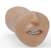 mouth masturbator with braces on teeth