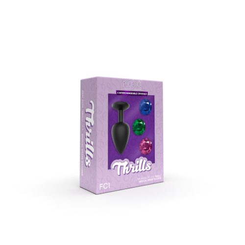 thrills silicone interchangeable jewel silicone butt plug 