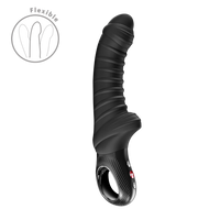 black vibrator with finger ring