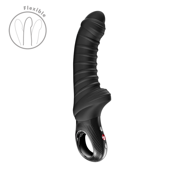 black vibrator with finger ring