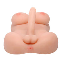 Silicone product transgender terri torso masturbator on a white background