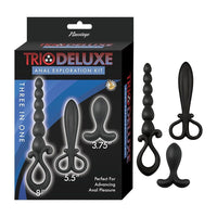Triod eluxe anal exploration kit packaging with product illustrations on a white background