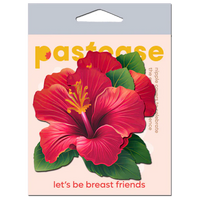 red hibiscus flower pasties in package