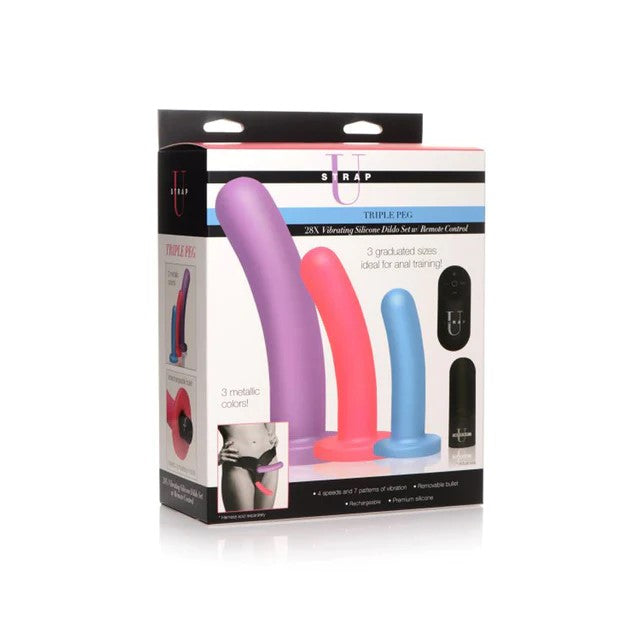 pegging set 3 different sizes with rechargeable bullet