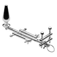 metal chastity lockdown system with anal plug 