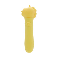 yellow vibrating bullet with unicorn head, bumpy main, and tongue sticking out 