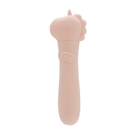 peach vibrating bullet with unicorn head, and bumpy main 