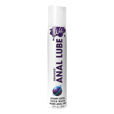 clear bottle or water based extra thick anal lubricant with white wrapper 1oz