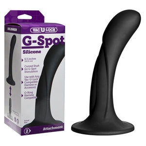 black 6.5 silicone g-spot harness attachment