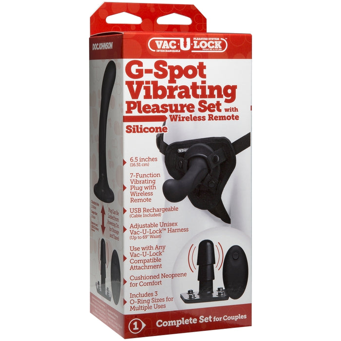 black 6.5" vac-u-lock g-spot pleasure set