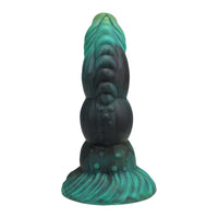 green serpent dildo back view