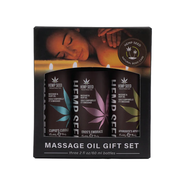 3 pack massage oils in a box