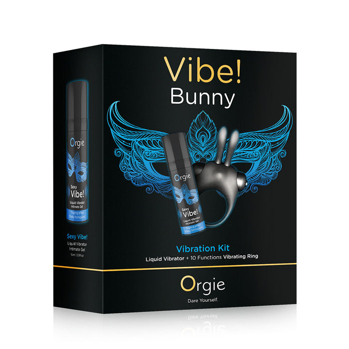 Vibe Bunny Vibration Kit packaging with 'Orgie' branding on a white background