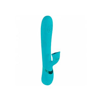 Turquoise vibrator on a white background