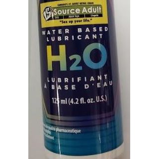 water based lubricant in colorful bottle