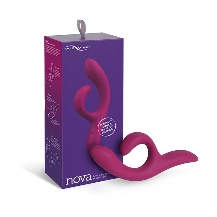 pink vibrator with clit stim with enlarged head on box-source adult toys