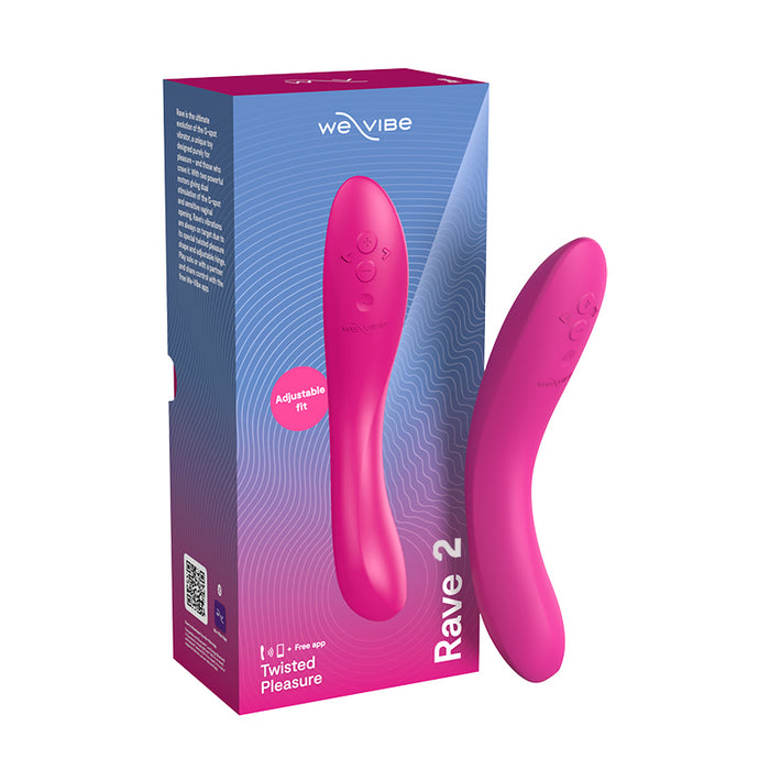 pink curved vibrator with box