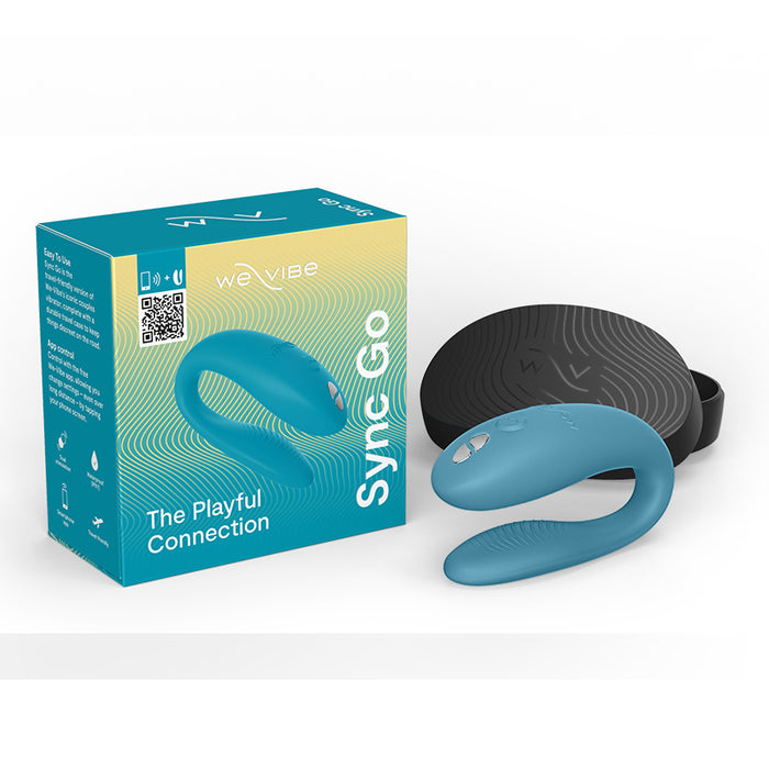 teal interactive couples vibrator with app control
