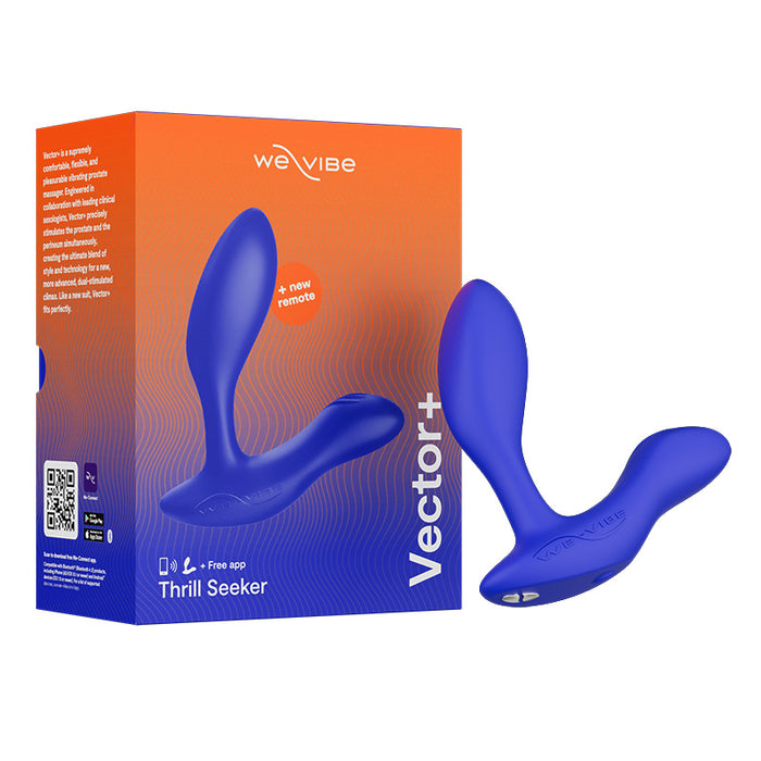 blue vibrating anal plug with box