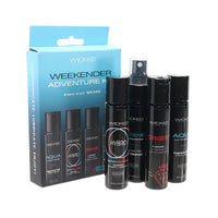 product packaging with 4 black bottles of assorted wicked lubricants and cleaner on a white back ground 