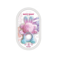 pink & blue ombre bunny shaped cock ring in packaging