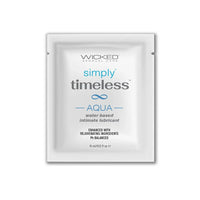 wicked simply timeless aqua water based lubricant foil pack