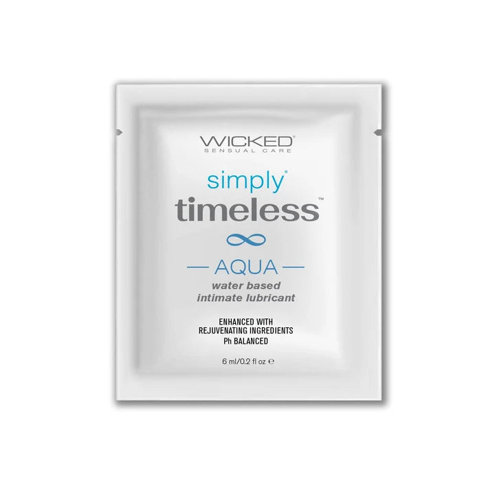wicked simply timeless aqua water based lubricant foil pack