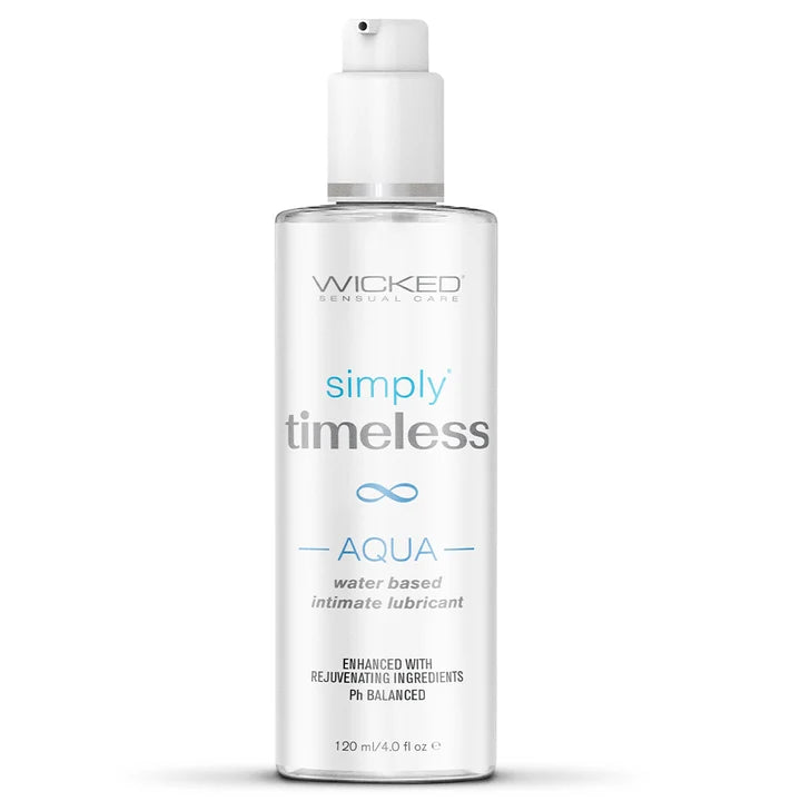 wicked simply timeless aqua water based lubricant bottle