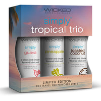 wicked simply tropical trio lube gift set