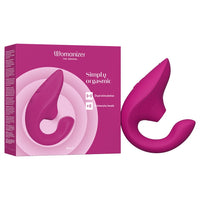 curved vibrator with clitoral sucker