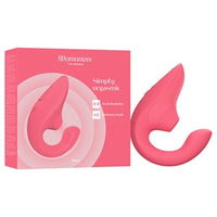 curved vibrator with clitoral sucker