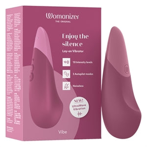 pink sleek curved womanizer vibrator with pink box