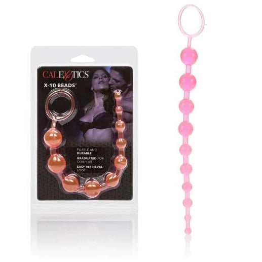 x 10 anal beads pink by California exotics source adult toys