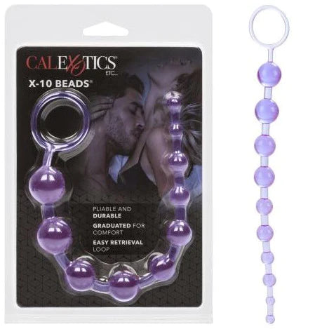 x 10 anal beads purple by California exotics source adult toys