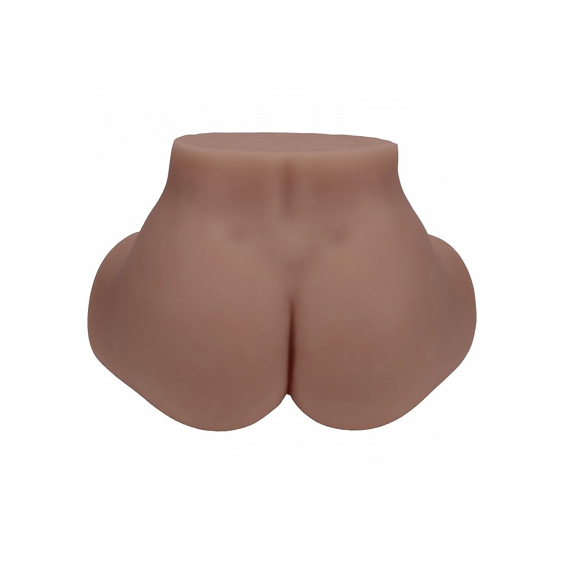 A realistic flesh-toned silicone butt masturbator photographed against a plain white background.