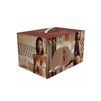 A boxed adult novelty product on a plain white background. The packaging is a rectangular box with a handle, featuring a dark red top panel and printed images of a woman in lingerie and a close-up of the product itself.