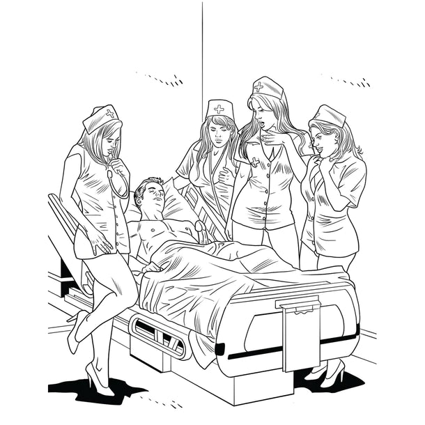 nurse adult coloring page