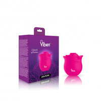 rose shaped handheld vibrator with clitoral suction