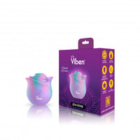 rose shaped handheld vibrator with clitoral suction