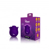 rose shaped handheld vibrator with clitoral suction