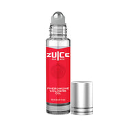 red and clear roll on bottle of zuice for men pheromone cologne oil