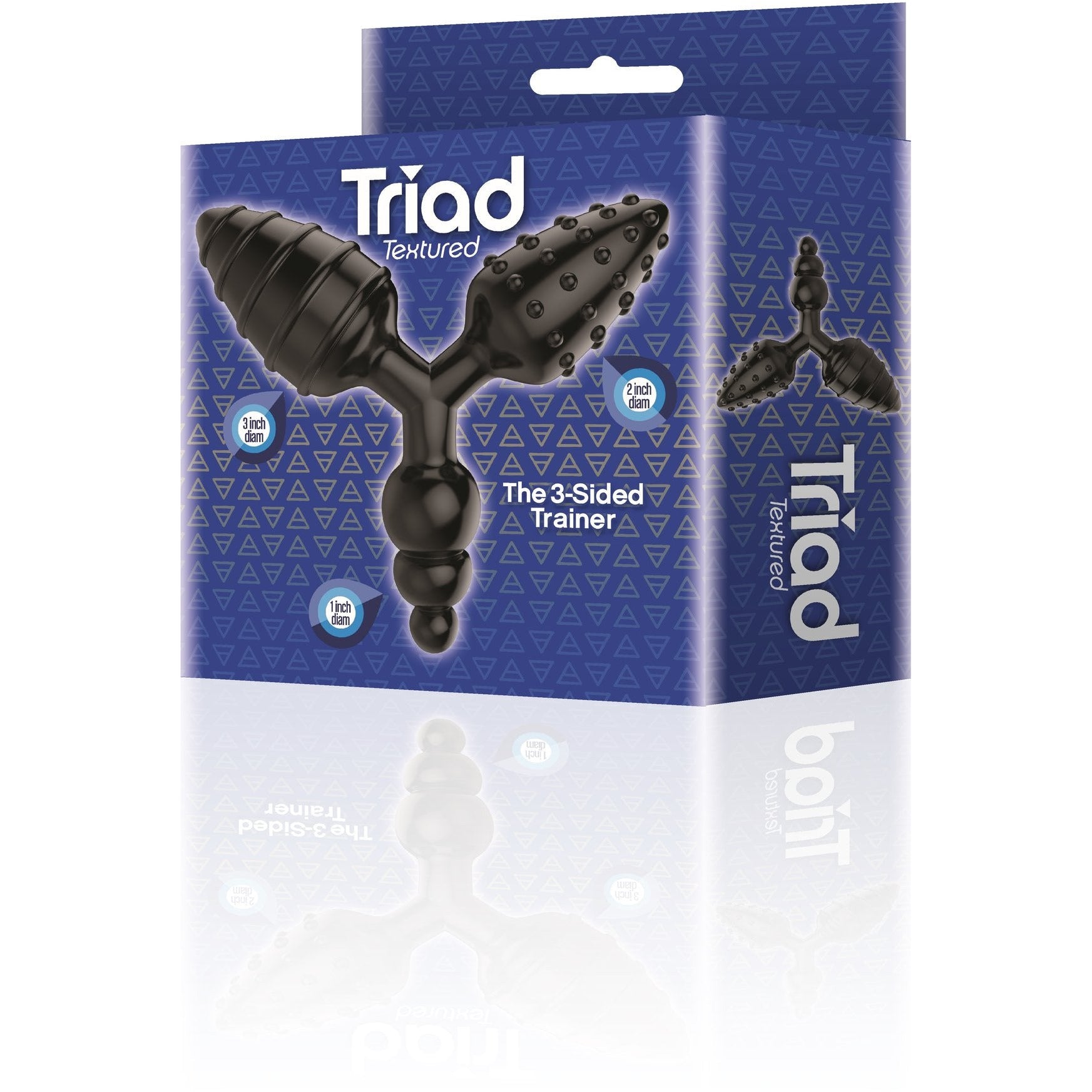 Triad 3way Textured Anal Plug by Icon
