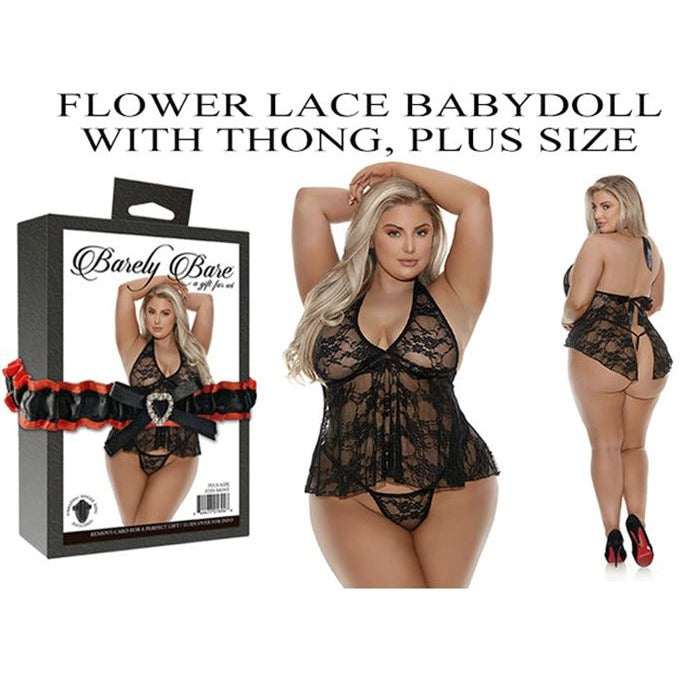 Flower Lace Babydoll by Barely Bare
