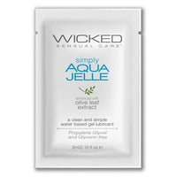 packet of water based gel lubricant 