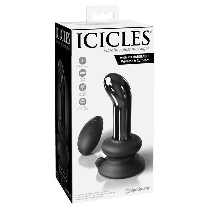 Icicles No 84 Vibrating Remote Glass Anal Plug by Pipedream Products®