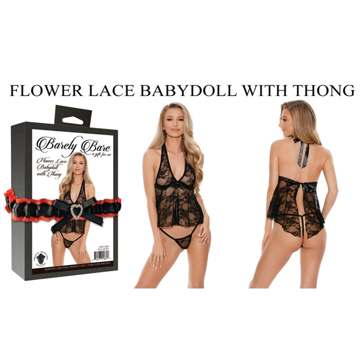 Flower Lace Babydoll by Barely Bare