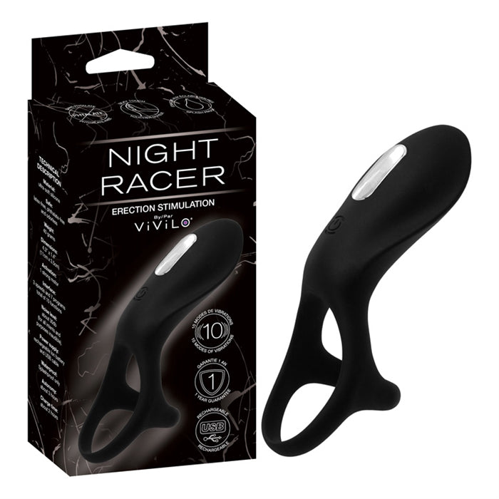 Night Racer Vibrating Erection Stimulation Penis Extension by Vivilo