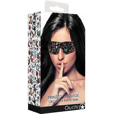 Ouch Tattoo Printed Blindfold by Shots