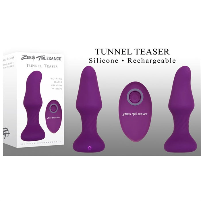 Tunnel Teaser Remote Vibrating Anal Plug by Zero Tolerance
